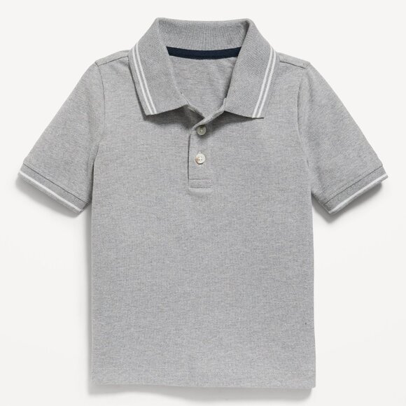 Boys Grey Short Sleeve Polo for Toddler Boys Size 5T Old Navy - Picture 1 of 4